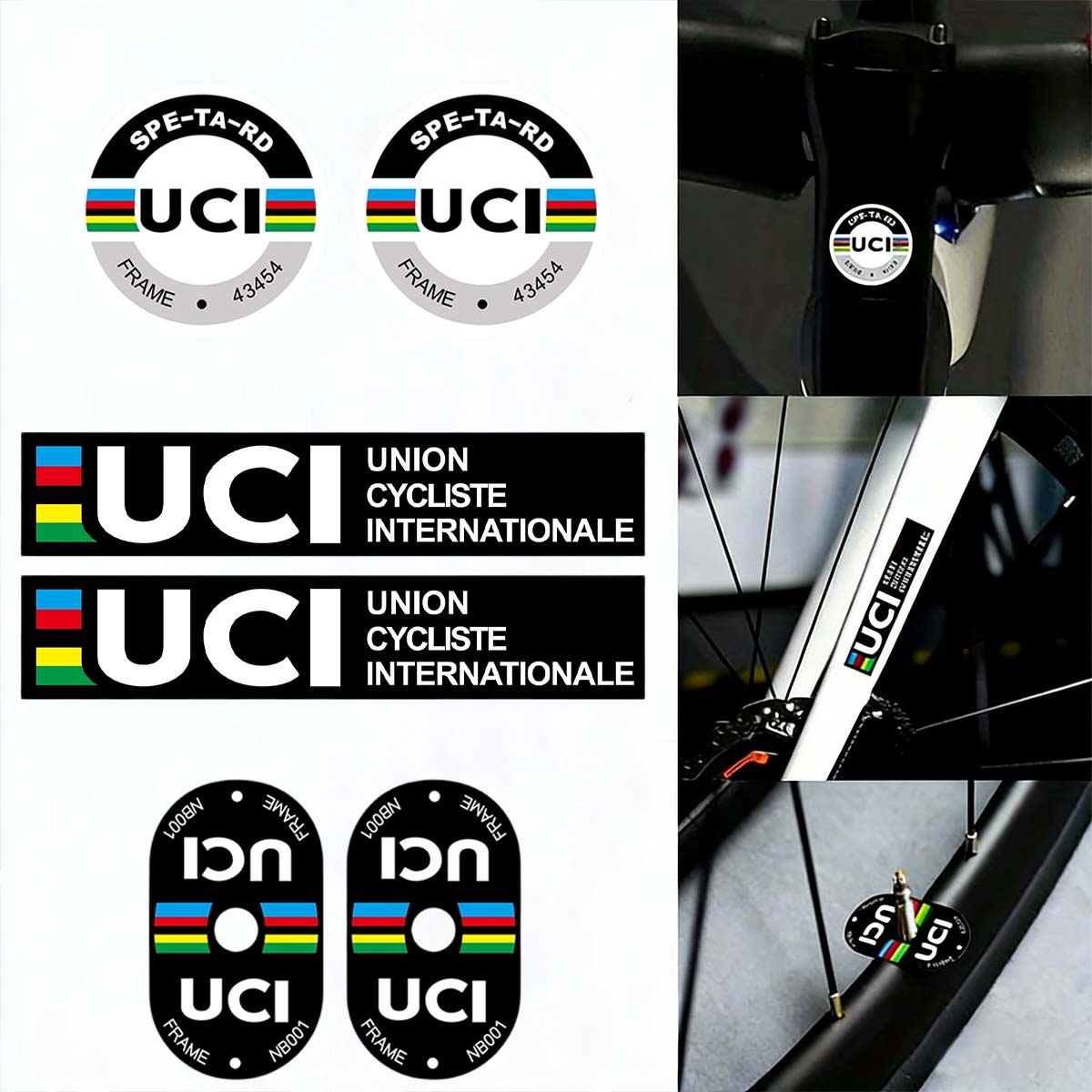 Mountain Biking Helmet - Stiker Rangka Sepeda UCI, Vinyl Tahan