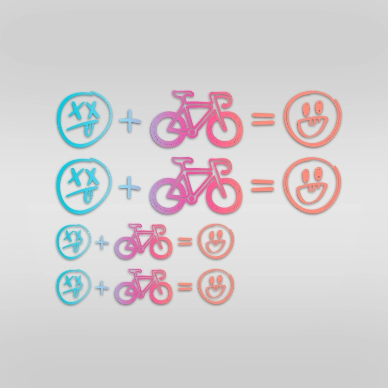 4 Buah Stiker Sepeda Wajah Bah - Mountain Biking Helmet ulasan dan harga